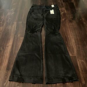 judy blue high rise flare black jeans size 7/28